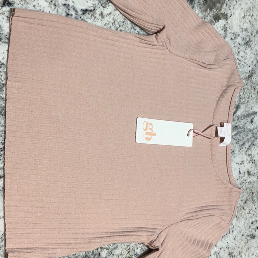 GB Girls Size 5 (S) long sleeve ribbed casual shirt